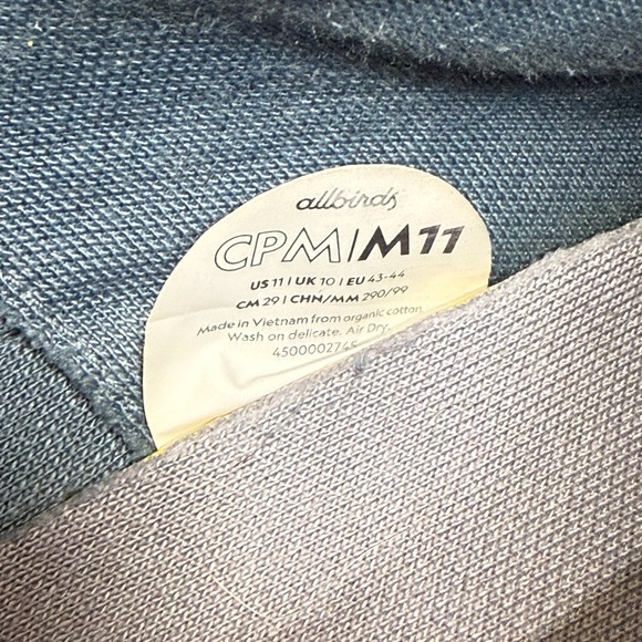 Allbirds Canvas Pacer Mid Mens 11 Blue Gray Sneakers Lace up